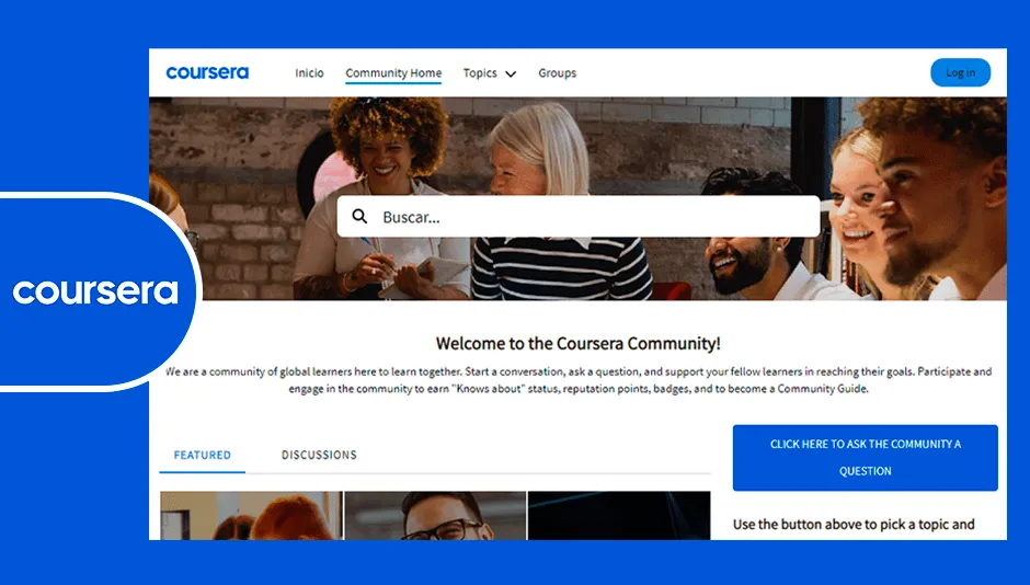 Sitio web de Coursera