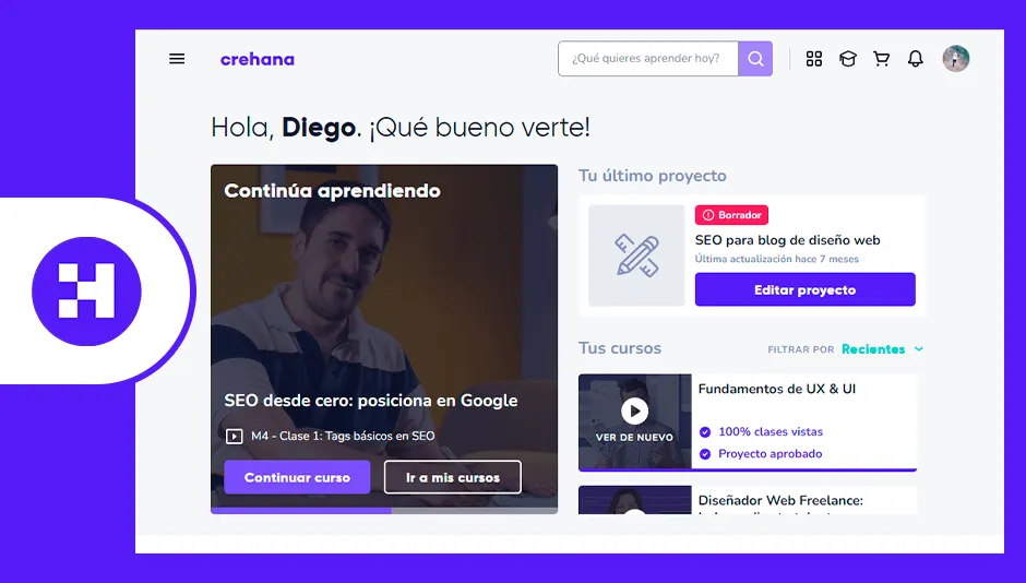 Sitio web de Crehana