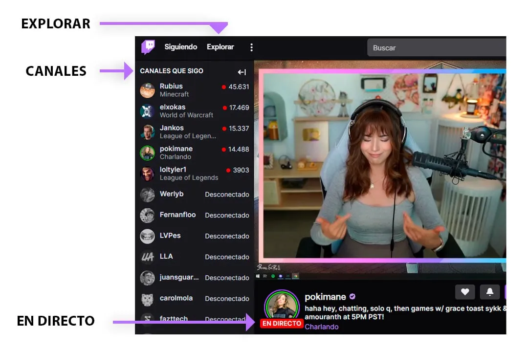 Metáforas ejemplo Twitch