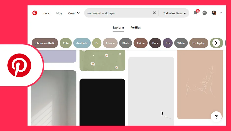 Sitio web de Pinterest