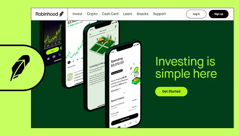 Sitio web de Robinhood