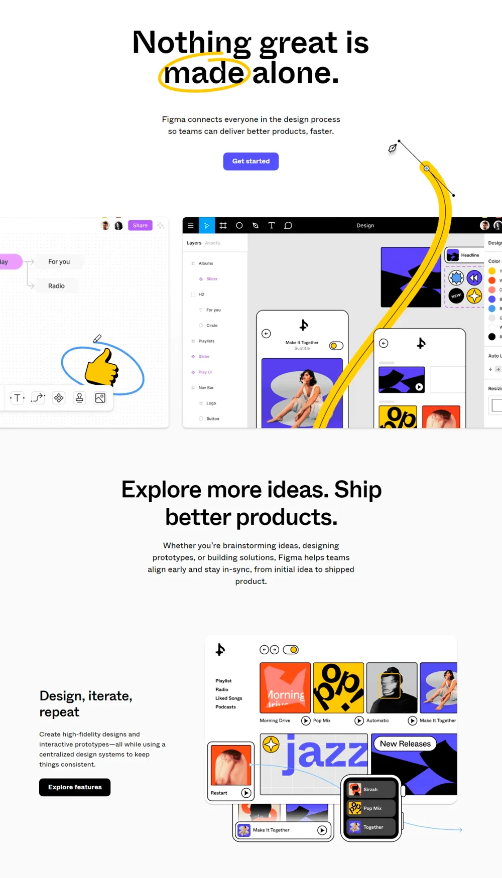 Figma landing page
