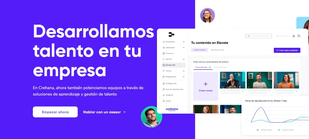 Crehana landing page