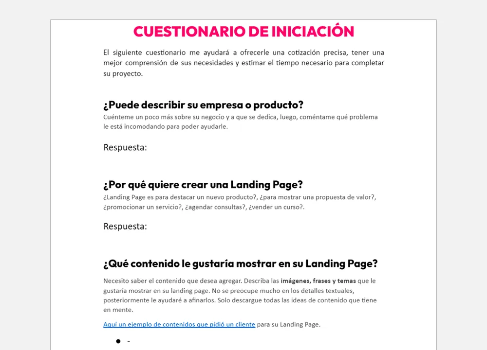 Brief para diseño web