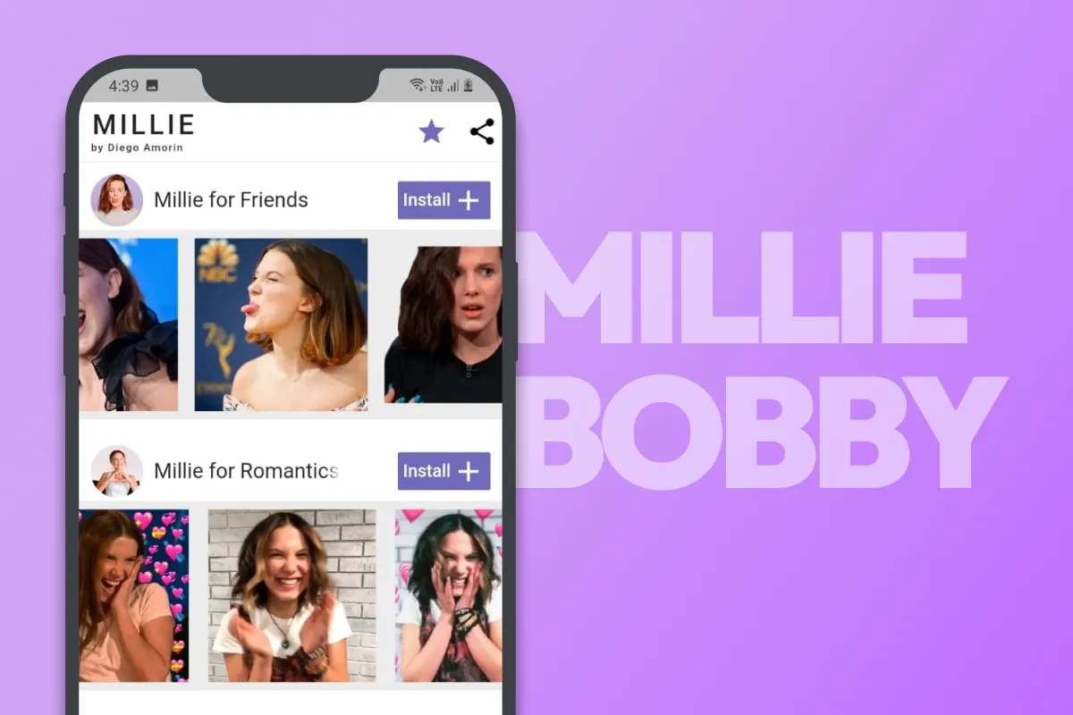 Stickers de Millie Bobby Brown